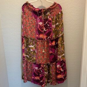 Floral boho Maxi Skirt